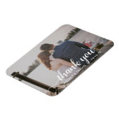Modern Elegant Script Bedankt voor het huwelijk Magneet (Linkerzijde)