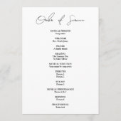 Modern Elegant Script Begrafenis Orde van Service Programmakaart (Achterkant)