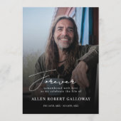 Modern Elegant Script Begrafenis Orde van Service Programmakaart (Voorkant)