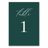 Modern Elegant Script Blauwgroen Kaart (Achterkant)