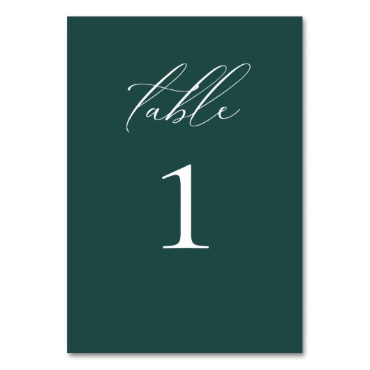 Modern Elegant Script Blauwgroen Kaart (Achterkant)