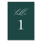 Modern Elegant Script Blauwgroen Kaart (Voorkant)