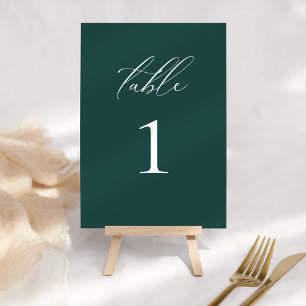 Modern Elegant Script Blauwgroen Kaart