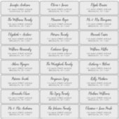 Modern Elegant Script Bruiloft Gast Adres Label (Voorkant)