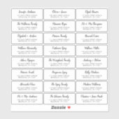 Modern Elegant Script Bruiloft Gast Adres Label (Vel)