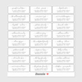 Modern Elegant Script Bruiloft Gast Adres Label (Vel)