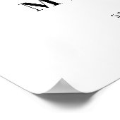 Modern elegant script bruiloft welkomstbord poster (Hoek)