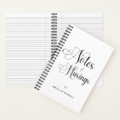 Modern Elegant Script Calligrafie gepersonaliseerd Notitieboek (Binnen)