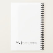 Modern Elegant Script Calligrafie gepersonaliseerd Notitieboek (Achterkant)