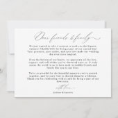 Modern Elegant Script Calligraphy Photo Wedding Bedankkaart (Achterkant)