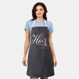 Modern Elegant Script Chalkboard Hair van jou Schort