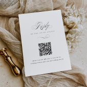 Modern Elegant Script Classic QR Code Bruiloft RSVP Kaartje