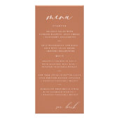 Modern Elegant Script Clay Wedding Menu (Voorkant)