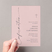 Modern Elegant Script Confirmation Acryl Uitnodigingen (Insitu (Draagbaar))