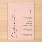 Modern Elegant Script Confirmation Acryl Uitnodigingen (Voorkant)