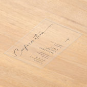 Modern Elegant Script Confirmation Acryl Uitnodigingen (Laagn)