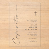 Modern Elegant Script Confirmation Acryl Uitnodigingen (Voorkant)