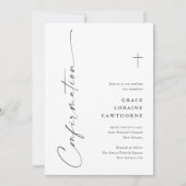 Modern Elegant Script Confirmation Kaart (Voorkant)