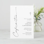 Modern Elegant Script Confirmation Kaart (Staand voorkant)