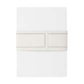 Modern elegant script Cream Brown Wedding Uitnodigingen Wikkel (Achterkant Voorbeeld)