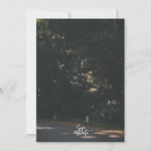 Modern Elegant Script Custom Photo Wedding  Kaart (Achterkant)