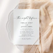 Modern elegant script de nacht voor uitnodiging