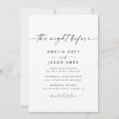 Modern elegant script de nacht voor uitnodiging (Voorkant)