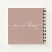 Modern Elegant Script Earth Tone Wedding Guest Notitieboek (Achterkant)