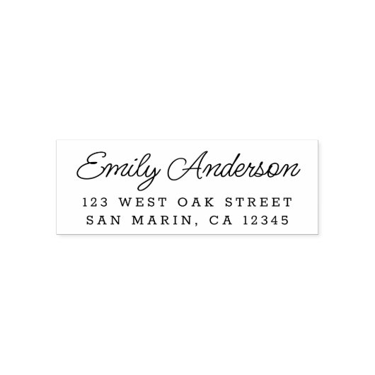 Modern Elegant Script Eenvoudig Retouradres Zelfinktende Stempel (Design)