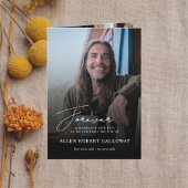 Modern Elegant Script Foto Gevouwen Uitvaartprogra Programma