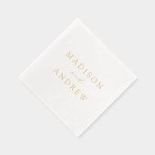 Modern Elegant Script gepersonaliseerde bruiloft Folie Servetten (Rechts)