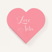 Modern Elegant Script gepersonaliseerde roze liefd Notitieboek (Voorkant)