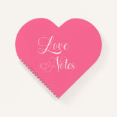 Modern Elegant Script gepersonaliseerde roze liefd Notitieboek (Voorkant)