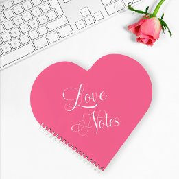 Modern Elegant Script gepersonaliseerde roze liefd Notitieboek