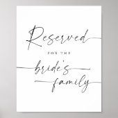 Modern elegant script gereserveerd voor bruiloft t poster (Voorkant)