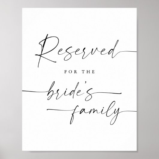 Modern elegant script gereserveerd voor bruiloft t poster (Voorkant)