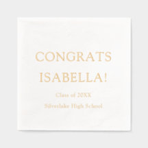 Modern Elegant Script Gold Congrats Afstuderen