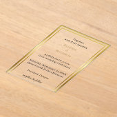 Modern Elegant Script  gold wedding  Acryl Uitnodigingen (Laagn)