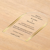 Modern Elegant Script  gold wedding  Acryl Uitnodigingen (Laagn)