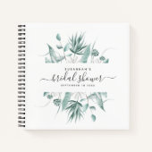 Modern Elegant Script Greenery Vrijgezellenfeest G Notitieboek (Voorkant)