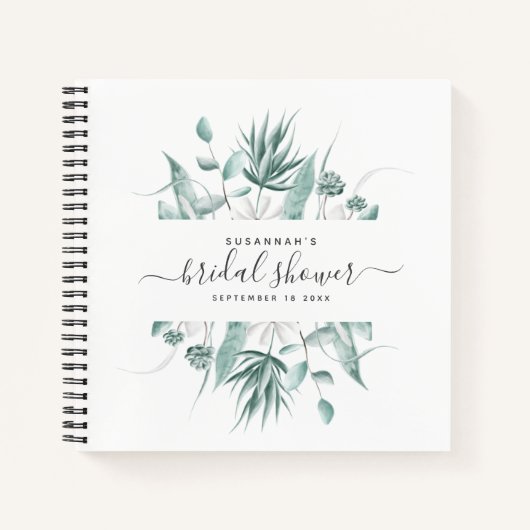 Modern Elegant Script Greenery Vrijgezellenfeest G Notitieboek (Voorkant)