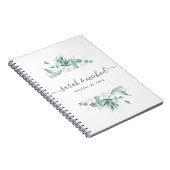 Modern Elegant Script Greenery Wedding Planning Notitieboek (Rechterzijde)