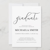 Modern Elegant Script High School Foto Afstuderen Kaart (Voorkant)