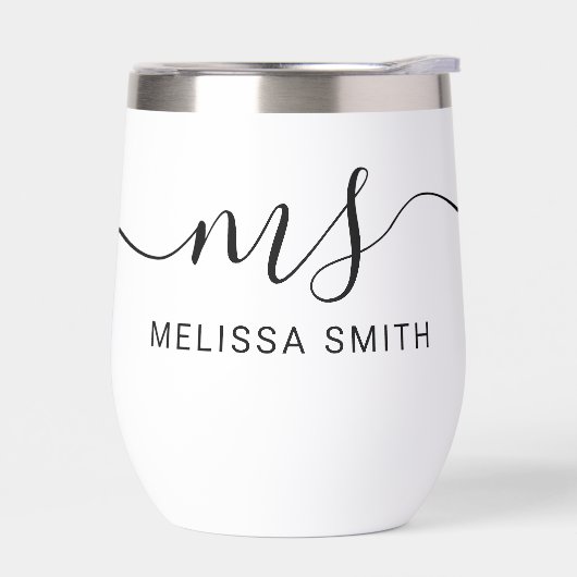 Modern Elegant Script Initiaal Monogram (Links)