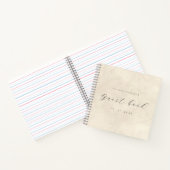 Modern elegant script ivoor gastenboek voor bruilo notitieboek (Binnen)