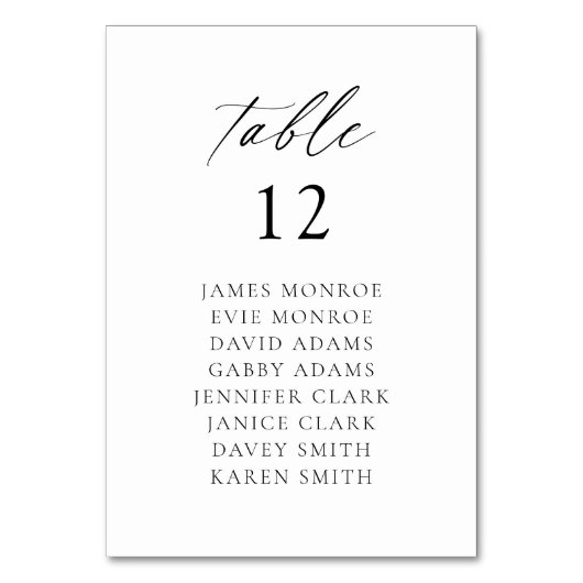 Modern elegant script kaart (Voorkant)