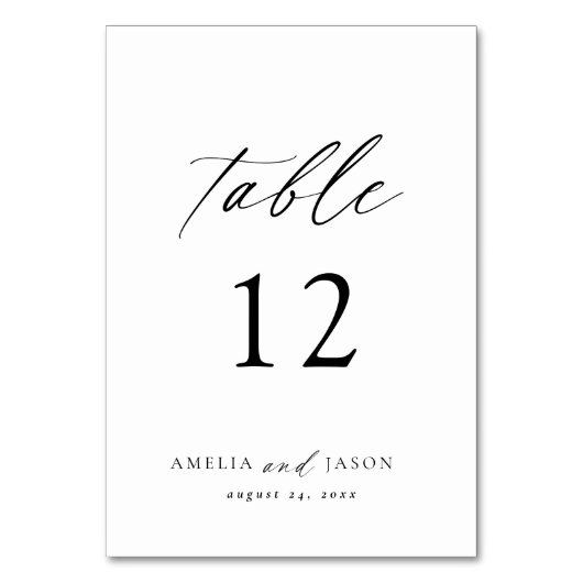 Modern elegant script kaart (Achterkant)