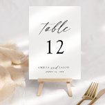 Modern elegant script kaart<br><div class="desc">Dit prachtige signatuur tafelnummer zal je toekomstige gasten verrassen!</div>