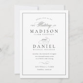 Modern Elegant Script Klassieke bruiloft Kaart (Voorkant)