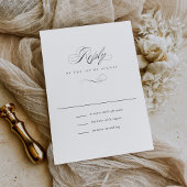 Modern Elegant Script Klassieke bruiloft RSVP Kaartje